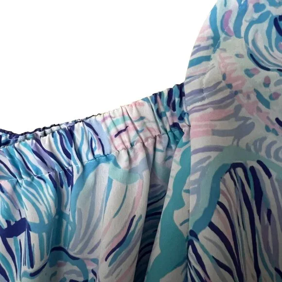 Lilly Pulitzer Women's Lizzie Top Bermuda Blue Fishful Thinking Engineer… - Picture 8 of 13